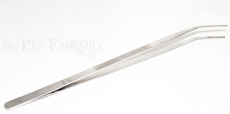 Futterpinzette Edelstahl 45cm gewinkelt