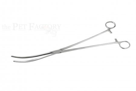 Futterzange Edelstahl 40cm gewinkelt
