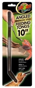 10" Angled Stainless Steel Tongs