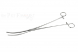Futterzange Edelstahl 45cm gewinkelt