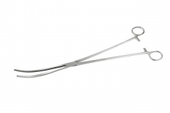 Futterzange Edelstahl 40cm gewinkelt