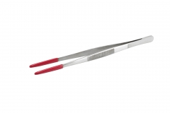 Futterpinzette Edelstahl 25cm gerade und gummiert